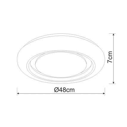 Globo - Plafonnier à intensité variable LED/28W/230V 3000-6000K Tuya WiFi + télécommande