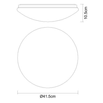 Globo - Plafonnier LED RGBW dimmable LED/24W/230V + LED/8W 2700–6500 K Ø 41 cm + télécommande