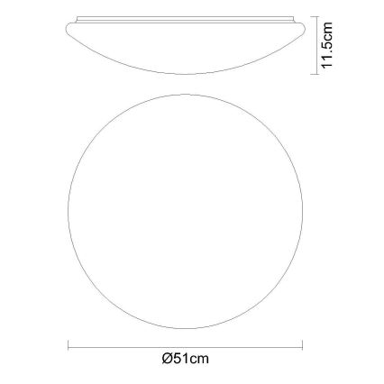 Globo - Plafonnier LED RGB dimmable LED/48W/230V + LED/10W 2700-6500K Ø 50 cm + télécommande