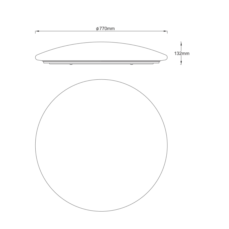 Globo - Plafonnier à intensité variable LED LED/80W/230V + télécommande