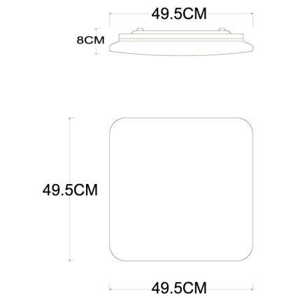 Globo - Plafonnier à intensité variable LED/40W/230V 2700-6500K d. 50 cm Wi-Fi Tuya + Télécommande