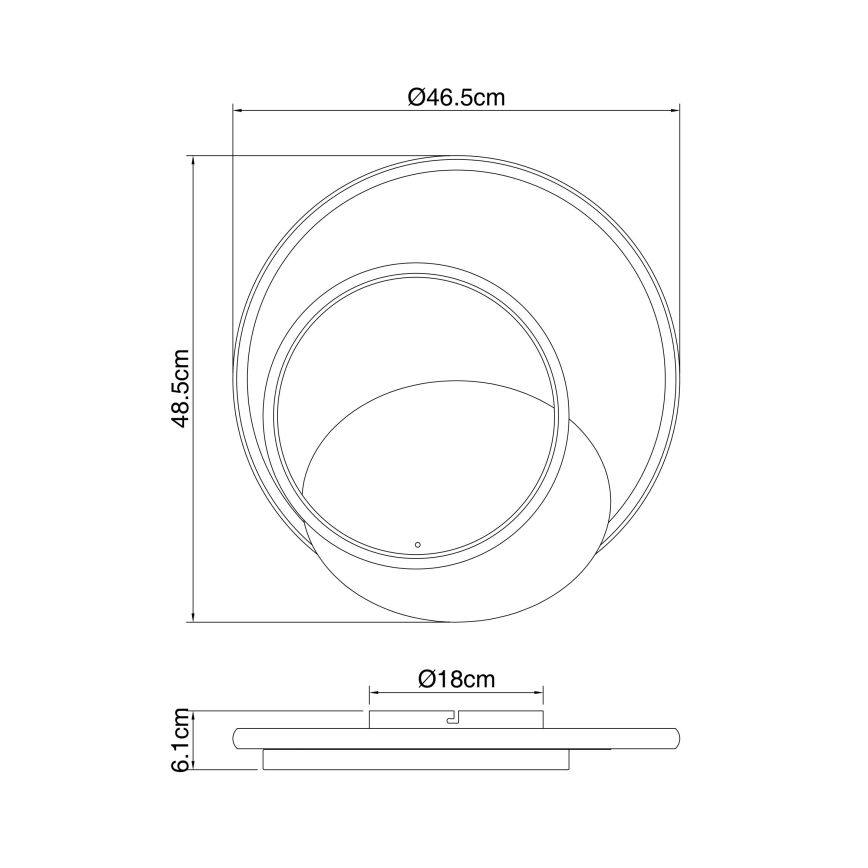 Globo - Plafonnier à intensité variable LED/36W/230V 3000-6000K+ télécommande