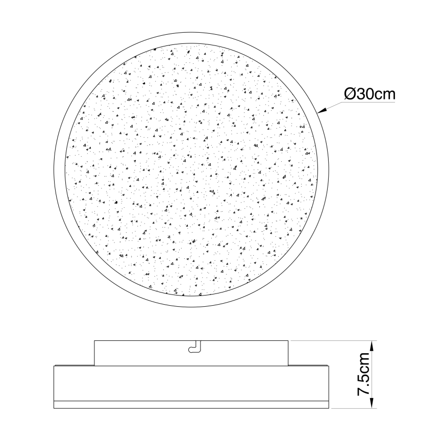 Globo - Plafonnier à LED LED/24W/230V d. 30 cm noir