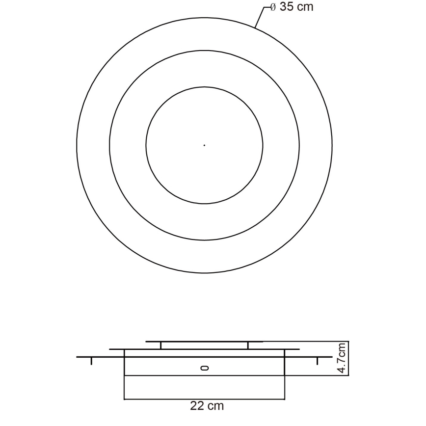 Globo - Plafonnier LED/24W/230V 3000K Ø 35 cm doré