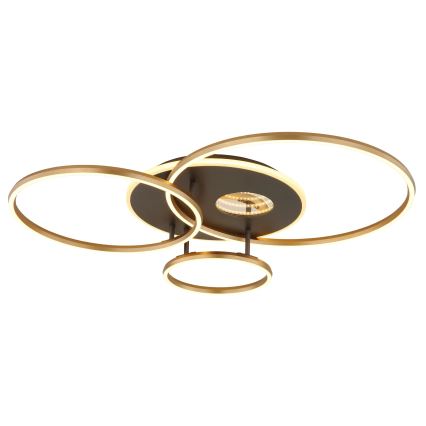 Globo - Plafonnier LED dimmable LED/54W/230V 2700-6000K 90x70 cm noir + télécommande