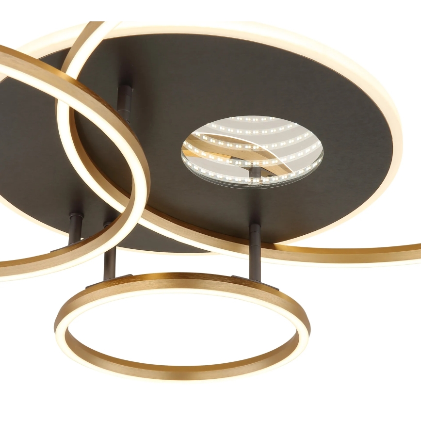 Globo - Plafonnier LED dimmable LED/54W/230V 2700-6000K 90x70 cm noir + télécommande