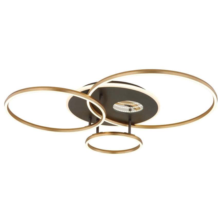 Globo - Plafonnier LED dimmable LED/54W/230V 2700-6500K 90x70 cm anthracite/doré + télécommande
