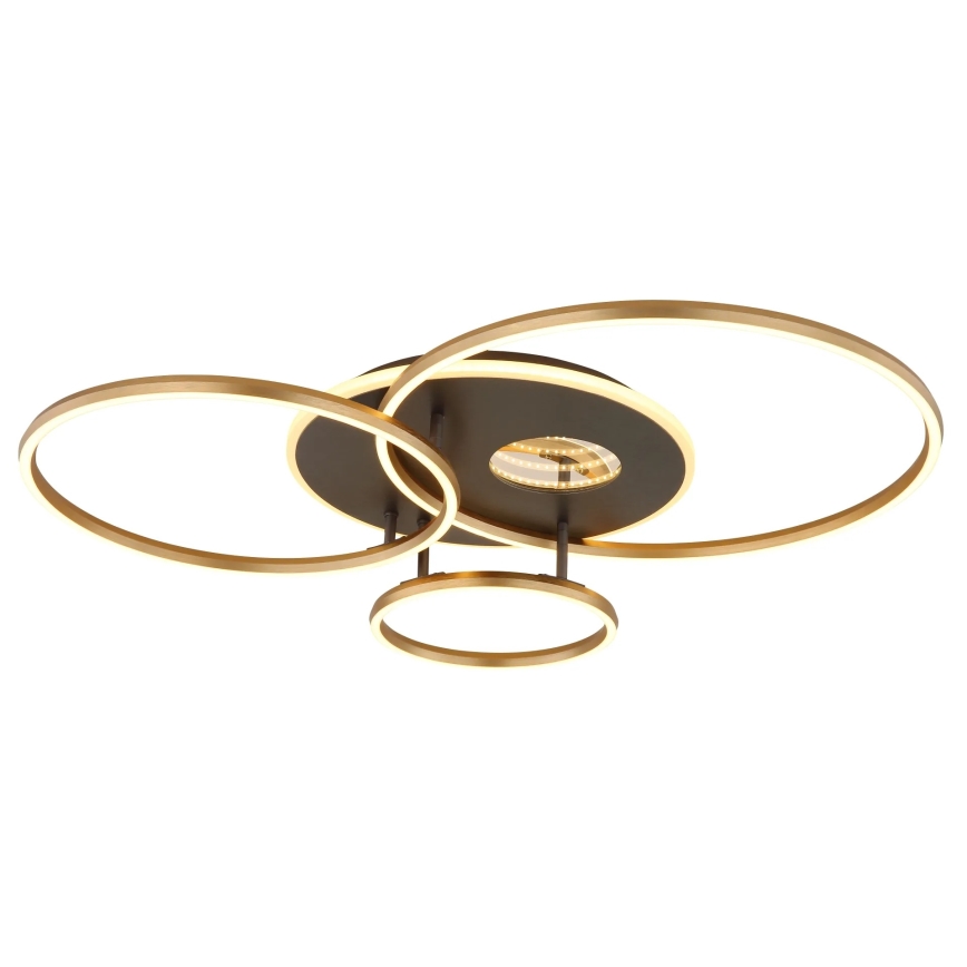 Globo - Plafonnier LED dimmable LED/54W/230V 2700-6500K 90x70 cm anthracite/doré + télécommande