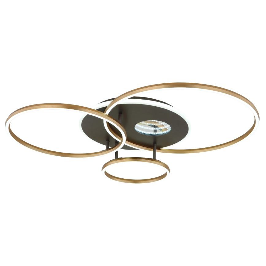 Globo - Plafonnier LED dimmable LED/54W/230V 2700-6500K 90x70 cm anthracite/doré + télécommande