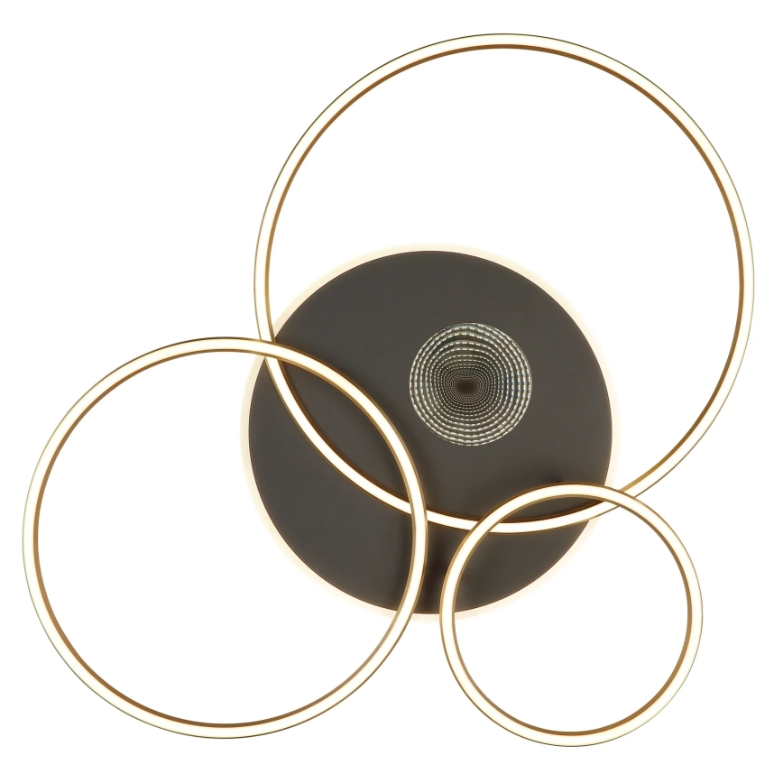 Globo - Plafonnier LED dimmable LED/54W/230V 2700-6500K 90x70 cm anthracite/doré + télécommande