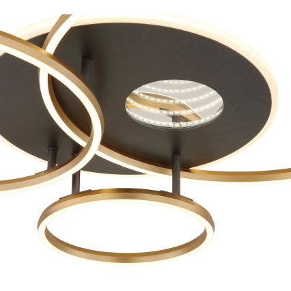 Globo - Plafonnier LED dimmable LED/54W/230V 2700-6500K 90x70 cm anthracite/doré + télécommande