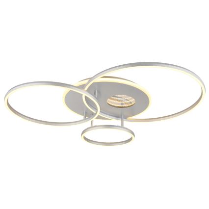 Globo - Plafonnier LED dimmable LED/54W/230V 2700-6500K 90x70 cm argenté + télécommande