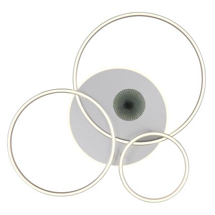 Globo - Plafonnier LED dimmable LED/54W/230V 2700-6500K 90x70 cm argenté + télécommande
