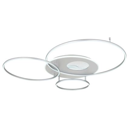 Globo – Plafonnier LED dimmable 70 W, 230 V, 2700–6500 K, Wi‑Fi Tuya, chrome mat + télécommande