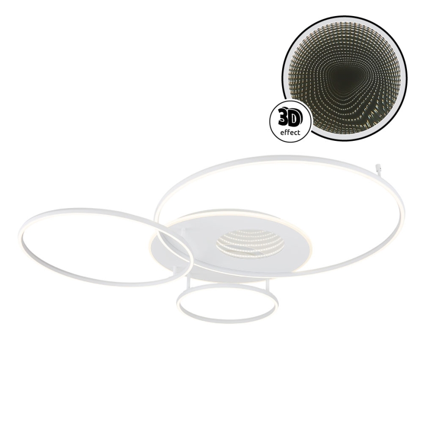 Globo - Plafonnier LED dimmable 70 W / 230 V, 2700–6500 K, 105 x 26,5 cm, blanc + télécommande