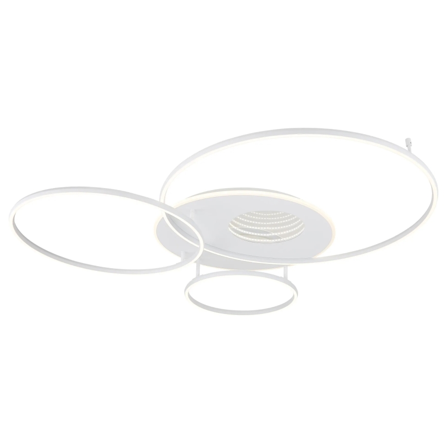 Globo - Plafonnier LED dimmable 70 W / 230 V, 2700–6500 K, 105 x 26,5 cm, blanc + télécommande