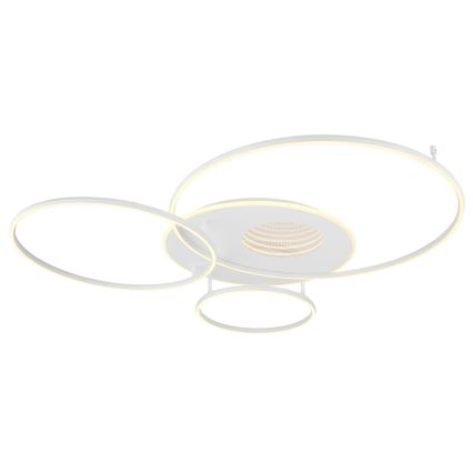 Globo - Plafonnier LED dimmable 70 W / 230 V, 2700–6500 K, 105 x 26,5 cm, blanc + télécommande