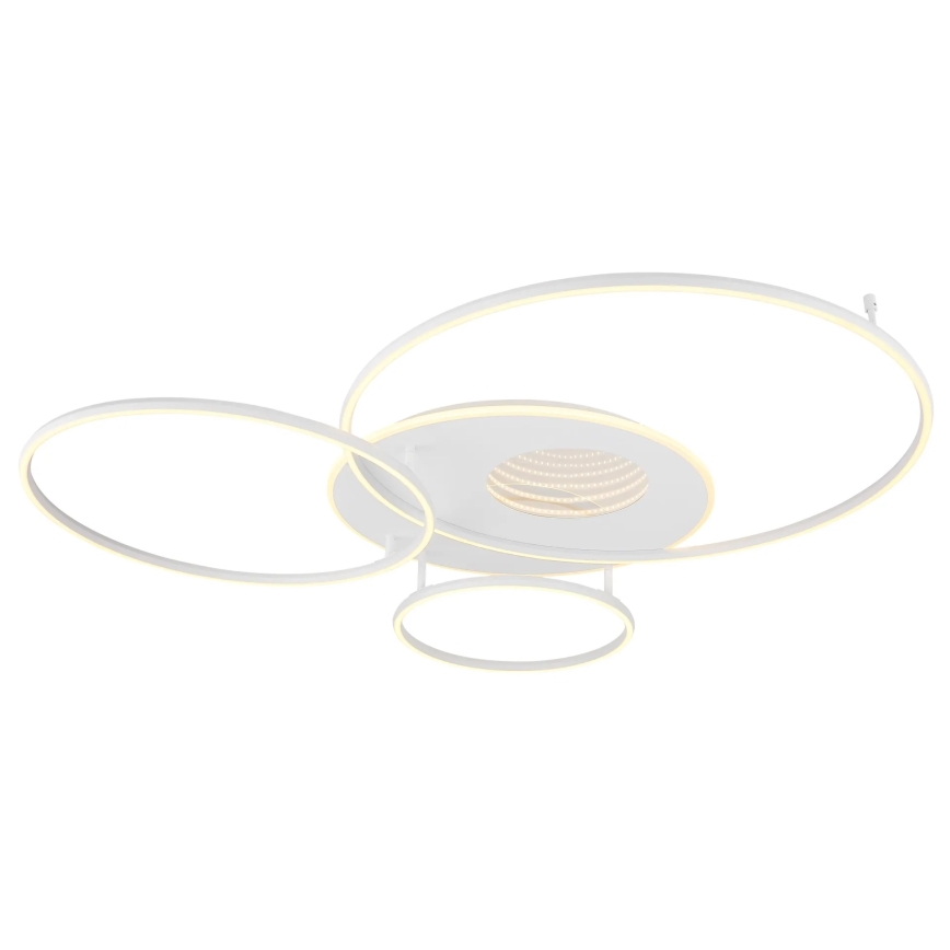 Globo - Plafonnier LED dimmable 70 W / 230 V, 2700–6500 K, 105 x 26,5 cm, blanc + télécommande