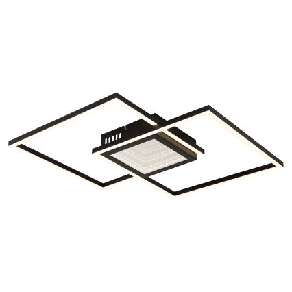 Globo - Plafonnier LED dimmable/32W/230V 2700-6500K 42,6x42,6 cm noir + télécommande