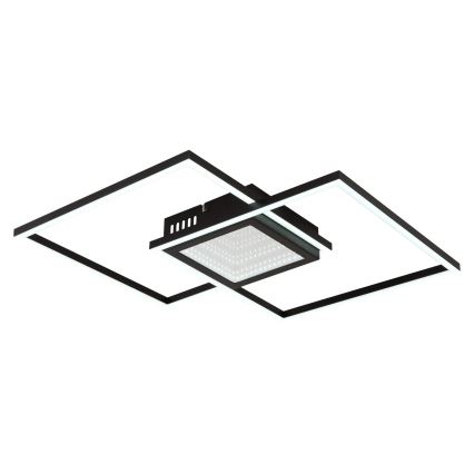 Globo - Plafonnier LED dimmable/32W/230V 2700-6500K 42,6x42,6 cm noir + télécommande