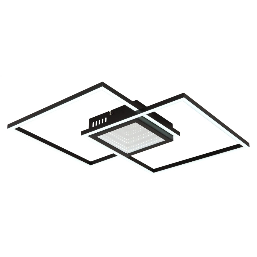 Globo - Plafonnier LED dimmable/32W/230V 2700-6500K 42,6x42,6 cm noir + télécommande