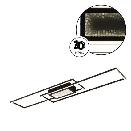 Globo - Plafonnier LED dimmable LED/42W/230V 2700-6500K 19,6x96 cm noir + télécommande