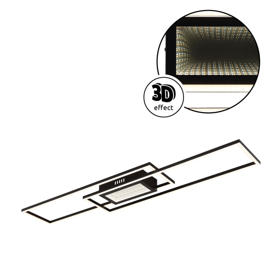 Globo - Plafonnier LED dimmable LED/42W/230V 2700-6500K 19,6x96 cm noir + télécommande