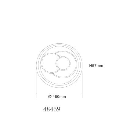 Globo - Plafonnier LED/36W/230V 3000/4000/6500K Ø 48 cm