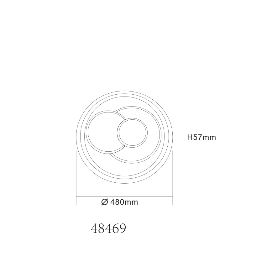 Globo - Plafonnier LED/36W/230V 3000/4000/6500K Ø 48 cm