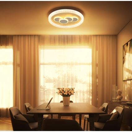 Globo - Plafonnier LED 40 W / 230 V, 3000 K, Ø 49,5 cm, doré