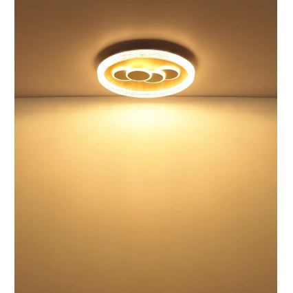 Globo - Plafonnier LED 40 W / 230 V, 3000 K, Ø 49,5 cm, doré