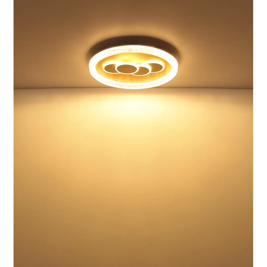Globo - Plafonnier LED 40 W / 230 V, 3000 K, Ø 49,5 cm, doré