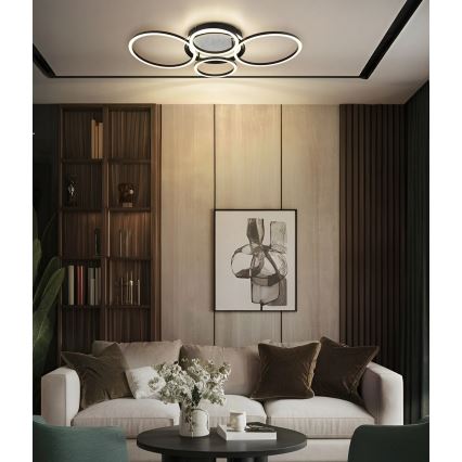Globo - Plafonnier LED LED/40W/230V 4000K 72x52 cm noir