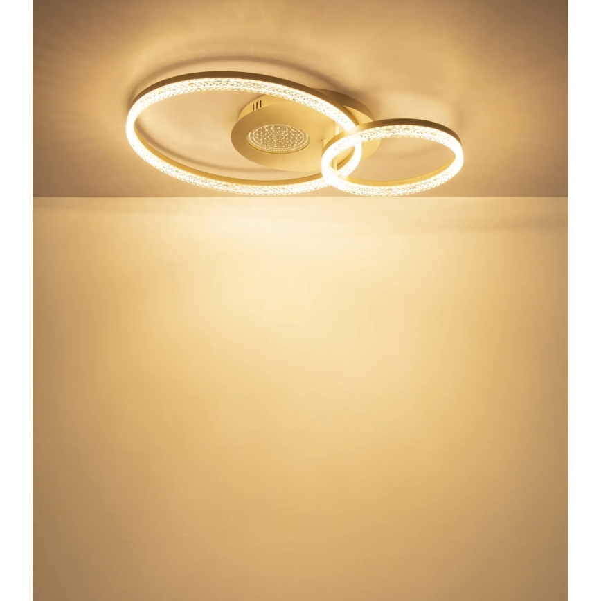 Globo - Plafonnier LED, 30W, 230V, 3000K, 70x50 cm, beige