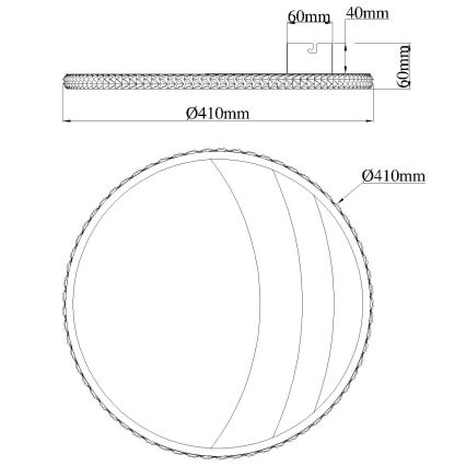 Globo - Plafonnier LED/24W/230V 3000/4000/6000K Ø 41 cm doré