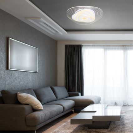 Globo - Plafonnier à intensité variable LED/40W/230V 3000-6500K 50,2x48,8 cm Wi-Fi Tuya + Télécommande