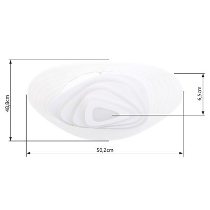 Globo - Plafonnier à intensité variable LED/40W/230V 3000-6500K 50,2x48,8 cm Wi-Fi Tuya + Télécommande