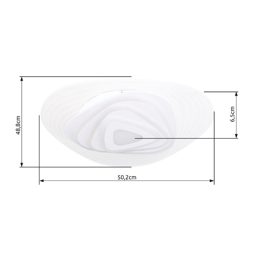 Globo - Plafonnier à intensité variable LED/40W/230V 3000-6500K 50,2x48,8 cm Wi-Fi Tuya + Télécommande