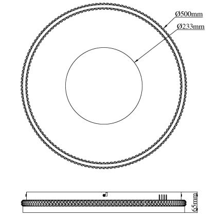 Globo - Plafonnier LED dimmable 40W/230V 2700-6500K Ø 50,5 cm + télécommande