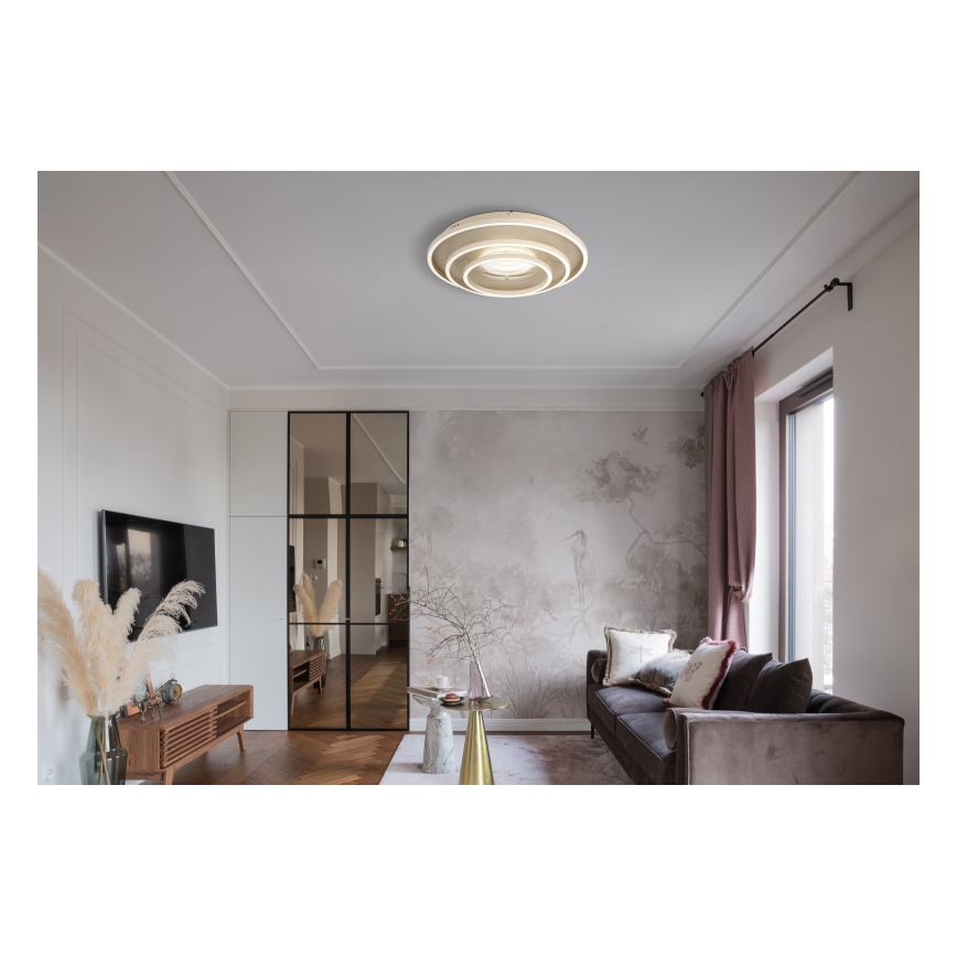Globo - Plafonnier LED/40W/230V 3000/4000/6000K Ø 51 cm beige