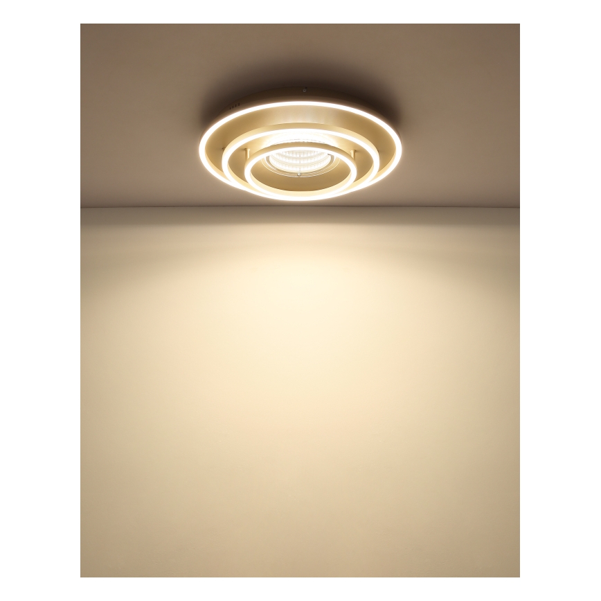 Globo - Plafonnier LED/40W/230V 3000/4000/6000K Ø 51 cm beige