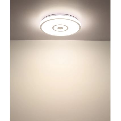 Globo - Plafonnier LED/24W/230V 3000/4000/6000K Ø 38 cm blanc/chrome mat
