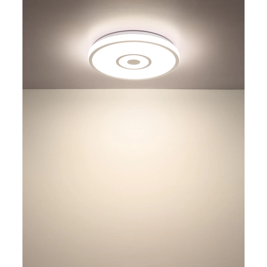 Globo - Plafonnier LED/24W/230V 3000/4000/6000K Ø 38 cm blanc/chrome mat