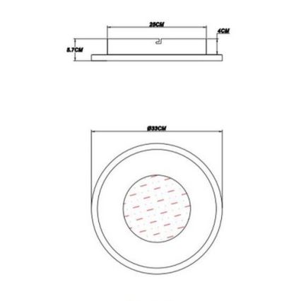Globo - Plafonnier LED LED/24W/230V 2700/4500/6500K Ø 33 cm