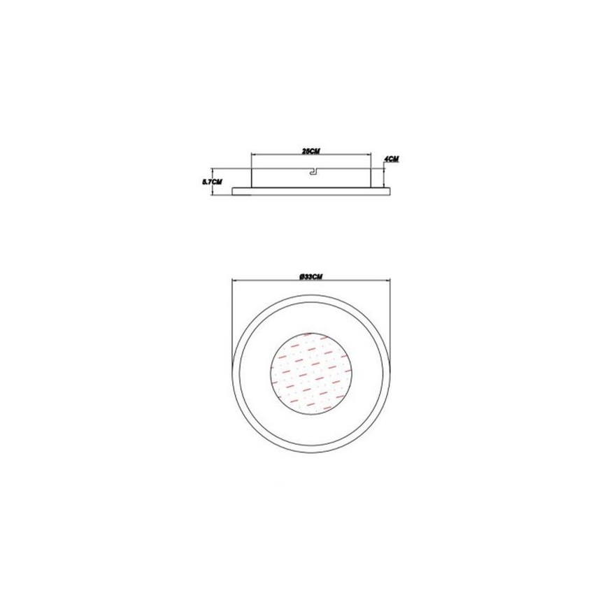 Globo - Plafonnier LED LED/24W/230V 2700/4500/6500K Ø 33 cm