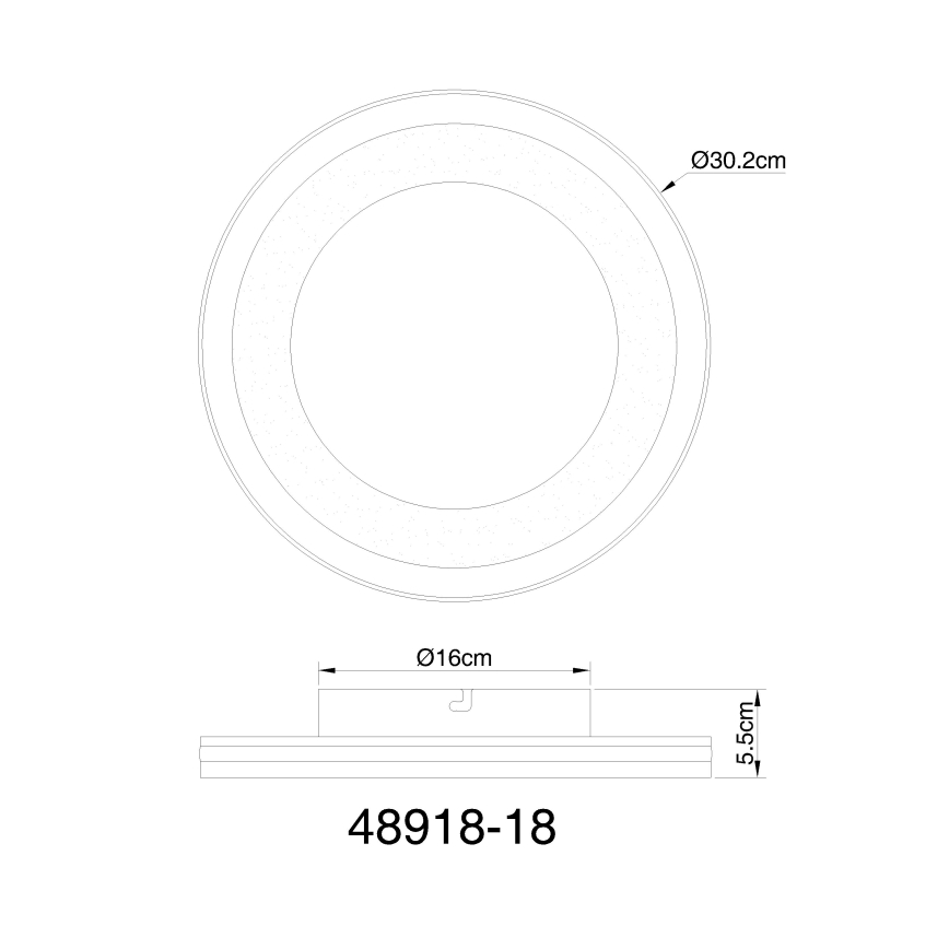 Globo - Plafonnier LED LED/18W/230V d. 30,2 cm