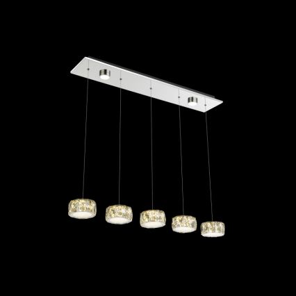 Globo - Suspension filaire LED/52W/230V 4000K chrome brillant/transparent