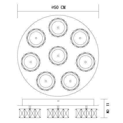 Globo - Plafonnier à intensité variable LED/64W/230V 4000K d. 50 cm