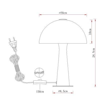 Globo - Lampe de table 1xE14/25W/230V blanche