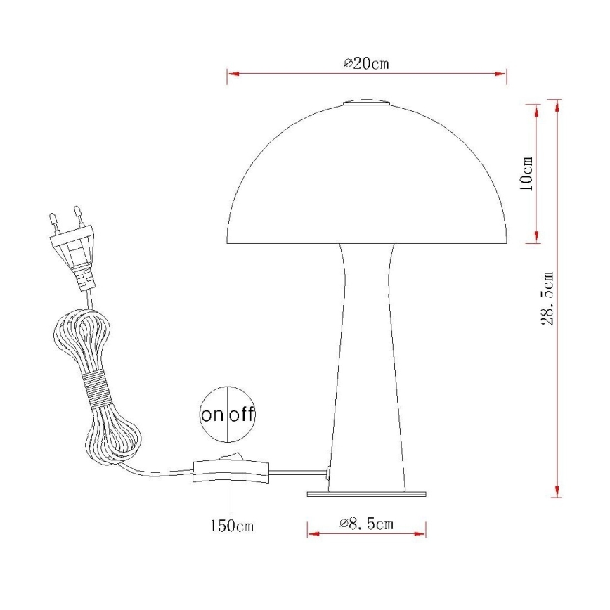 Globo - Lampe de table 1xE14/25W/230V noire